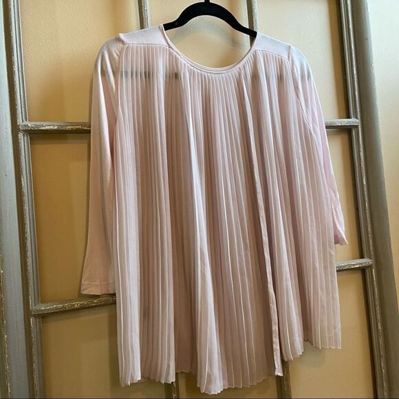 Club Monaco-Kassandra Pleated Baby Pink Blouse (Size:XS) - Picture 6 of 8
